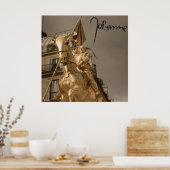 Jeanne d'Arc Johanna von Orléans Emmanuel Frémiet Poster (Keuken)