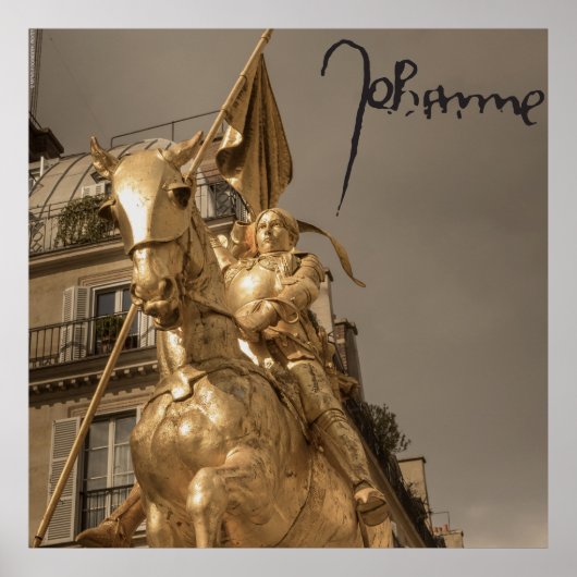 Jeanne d'Arc Johanna von Orléans Emmanuel Frémiet Poster (Voorkant)