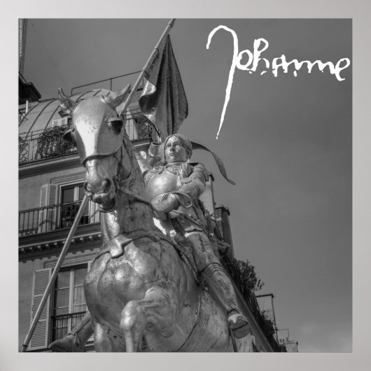 Jeanne d'Arc Johanna von Orléans Emmanuel Frémiet Poster (Voorkant)