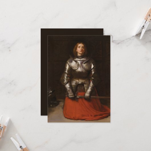 Jeanne d'Arc (John Everett Millais) Kaart (Voorkant / Achterkant in situ)