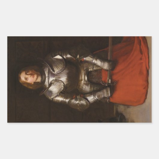 Jeanne d'Arc (John Everett Millais) Rechthoekige Sticker (Voorkant)