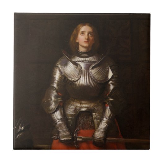 Jeanne d'Arc (John Everett Millais) Tegeltje (Voorkant)