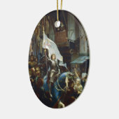 Jeanne d'Arc komt Orléans binnen Keramisch Ornament (Links)