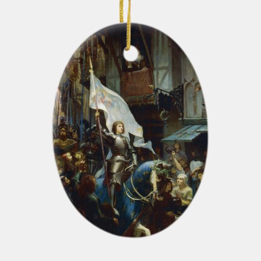 Jeanne d'Arc komt Orléans binnen Keramisch Ornament (Achterkant)