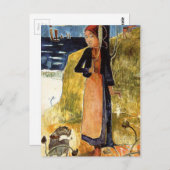 Jeanne d'Arc of Breton meisje dat Paul Gauguin dra Briefkaart (Voorkant / Achterkant)