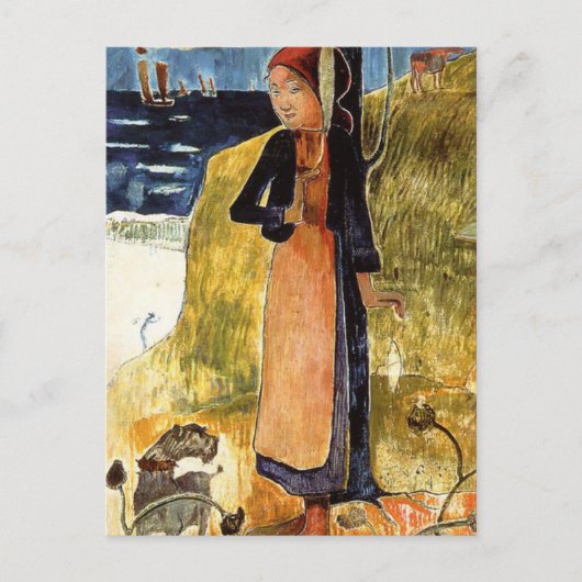 Jeanne d'Arc of Breton meisje dat Paul Gauguin dra Briefkaart (Voorkant)