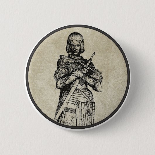 Jeanne d'Arc Ronde Button 5,7 Cm (Voorkant)