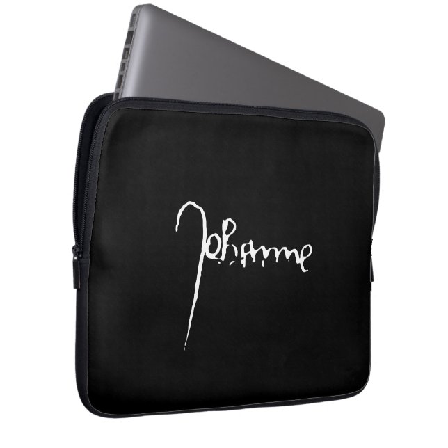 Jeanne d'Arc Saint Joan Heilige Johanna Signature Laptop Sleeve (Voorkant Rechts)