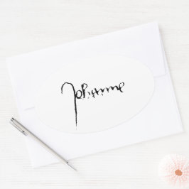 Jeanne d'Arc Saint Joan Heilige Johanna Signature Ovale Sticker