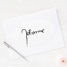 Jeanne d'Arc Saint Joan Heilige Johanna Signature Ovale Sticker