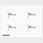 Jeanne d'Arc Saint Joan Heilige Johanna Signature Ovale Sticker (Vel)