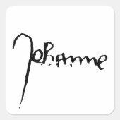 Jeanne d'Arc Saint Joan Heilige Johanna Signature Vierkante Sticker (Voorkant)