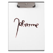 Jeanne d'Arc Saint Joan in heaven faith Signature Klembord (Voorkant)