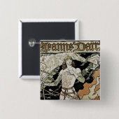 Jeanne d'Arc ~ Sarah Bernhardt Vierkante Button 5,1 Cm (Voorkant /achterkant)
