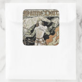 Jeanne d'Arc ~ Sarah Bernhardt Vierkante Sticker (Tas)
