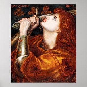 Jeanne d'Arc schilderij van Dante Gabriel Rossetti Poster