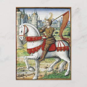 Jeanne d'Arc te paard Briefkaart