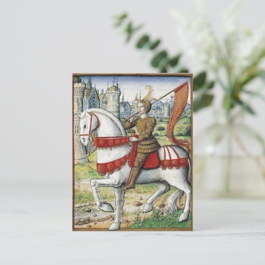 Jeanne d'Arc te paard Briefkaart (Staand voorkant)