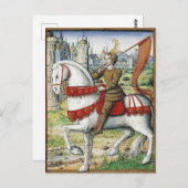 Jeanne d'Arc te paard Briefkaart (Voorkant / Achterkant)