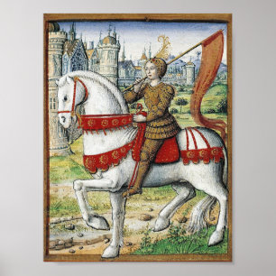 Jeanne d'Arc te paard Poster