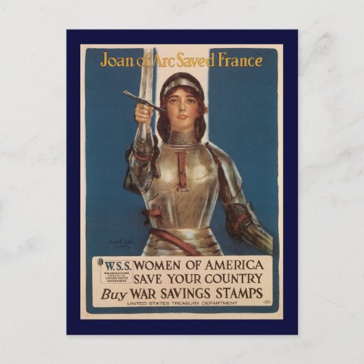 Jeanne d'Arc Tweede Wereldoorlog Briefkaart (Voorkant)