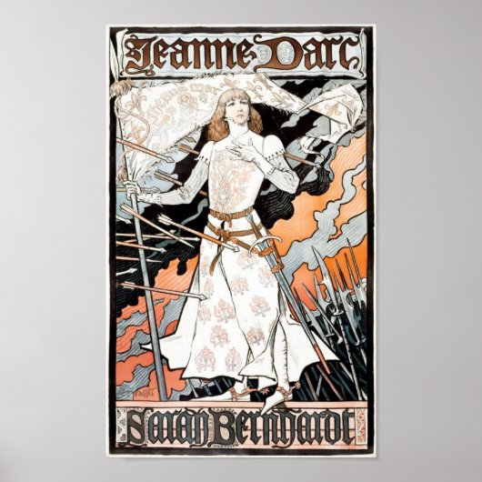Jeanne d'Arc van Eugene Grasset 1899 Poster (Voorkant)