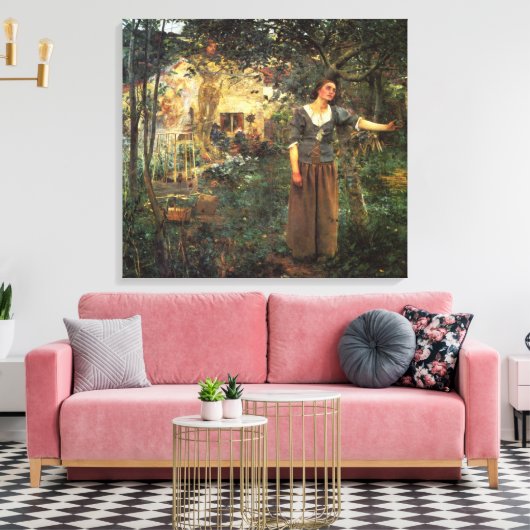 Jeanne d'Arc van Jules Bastien Lapage Canvas Afdruk (Insitu (Woonkamer))