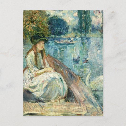 Jeanne Fourmanoir Sur le Lac | Berthe Morisot Briefkaart (Voorkant)