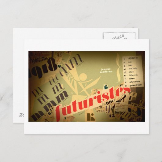 Jeanne: Futuristes Briefkaart (Voorkant / Achterkant)