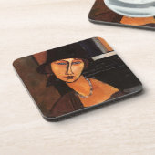 Jeanne Hebutern van Amedeo Modigliani Bier Onderzetter (Linkerzijde)