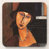 Jeanne Hebutern van Amedeo Modigliani Bier Onderzetter (Voorkant)