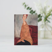 Jeanne Hebuterne in een Gele Jumper, 1918-1919 Briefkaart (Staand voorkant)