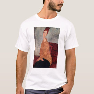 Jeanne Hebuterne in een Gele Jumper, 1918-1919 T-shirt