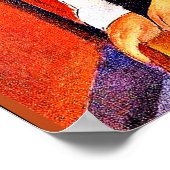 Jeanne Hebuterne in een Red Shawl door Modigliani Poster (Hoek)