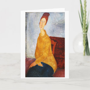 Jeanne Hebuterne in gele trui, Modigliani Kaart