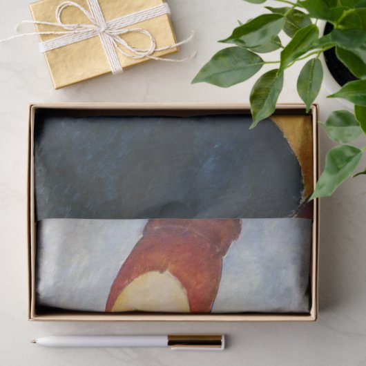 Jeanne Hebuterne in gele trui, Modigliani Tissuepapier (Geschenk)