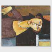 Jeanne Hebuterne met Pet en Ketting, Modigliani Cadeaupapier (Vlak)