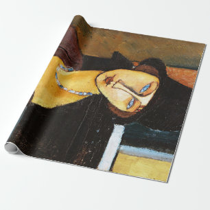 Jeanne Hebuterne met Pet en Ketting, Modigliani Cadeaupapier
