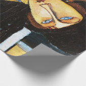 Jeanne Hebuterne met Pet en Ketting, Modigliani Cadeaupapier (Hoek)