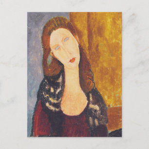 Jeanne Hebuterne portret van Amedeo Modigliani Briefkaart
