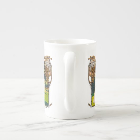 Jeanne in de tuin - Bone China Mok (Achterkant)