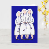 Jeanne Jugan Zuster Kunst Kaarten-Blanco Binnenkan Kaart (Gele Bloem)