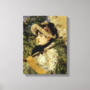Jeanne: Lente 1881 van Manet Canvas Afdruk