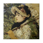 Jeanne: Lente 1881 van Manet Tegeltje (Voorkant)