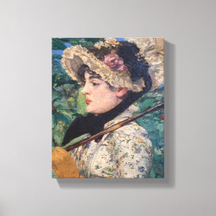 Jeanne (Lente)  Door Édouard Manet Canvas Afdruk