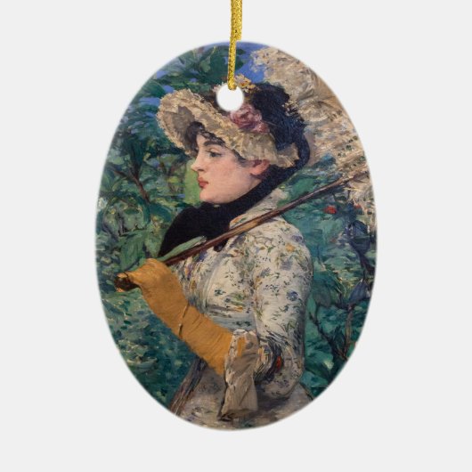 Jeanne (Lente) Door Édouard Manet Keramisch Ornament (Voorkant)