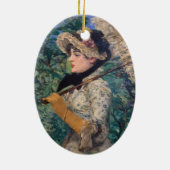 Jeanne (Lente) Door Édouard Manet Keramisch Ornament (Achterkant)