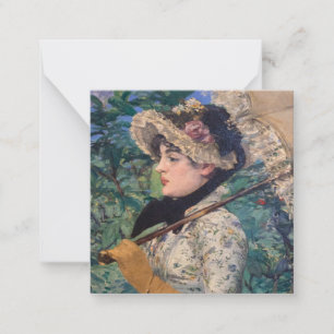 Jeanne (Lente) Door Édouard Manet Notitiekaartje