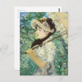 Jeanne (Lente) Edouard Manet Briefkaart (Voorkant / Achterkant)