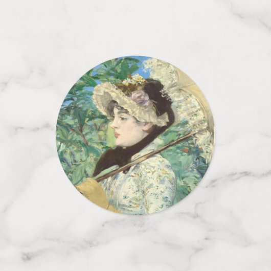 Jeanne (Lente) Edouard Manet Confetti (Kleine voorkant)